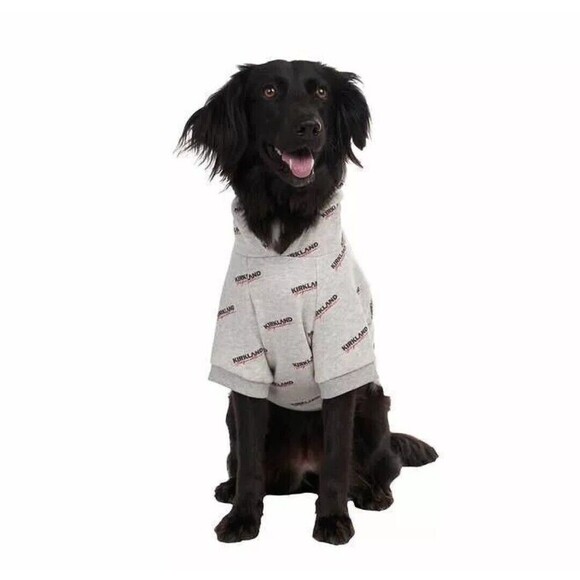 Costco Kirkland Signature Pet Logo Hoodie Gray Size XL Dog 21"-25" / 70-110lbs - Picture 1 of 6